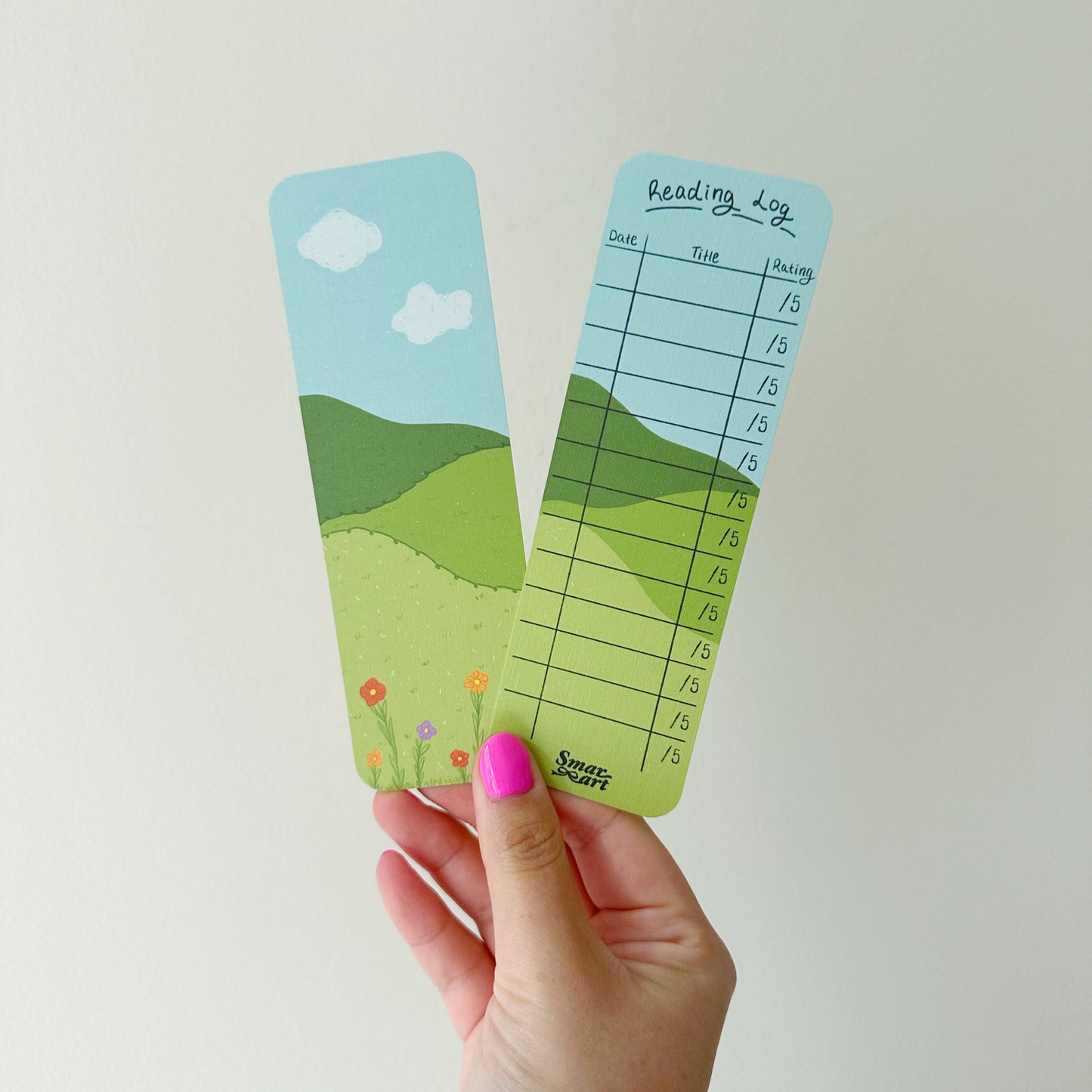 Fields Reading Log Bookmark | Bookmarks