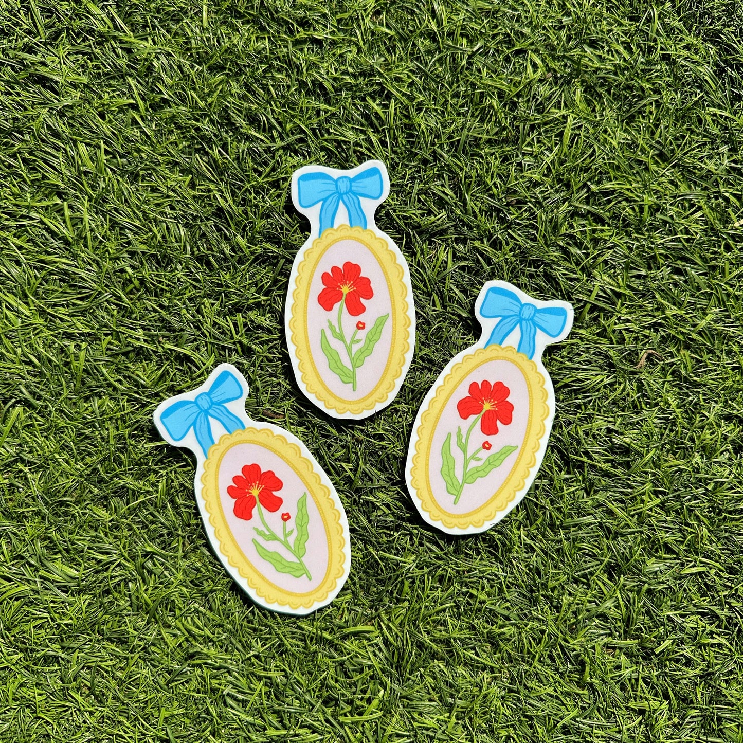 Framed Flower Sticker | Water Bottle & Laptop Sticker