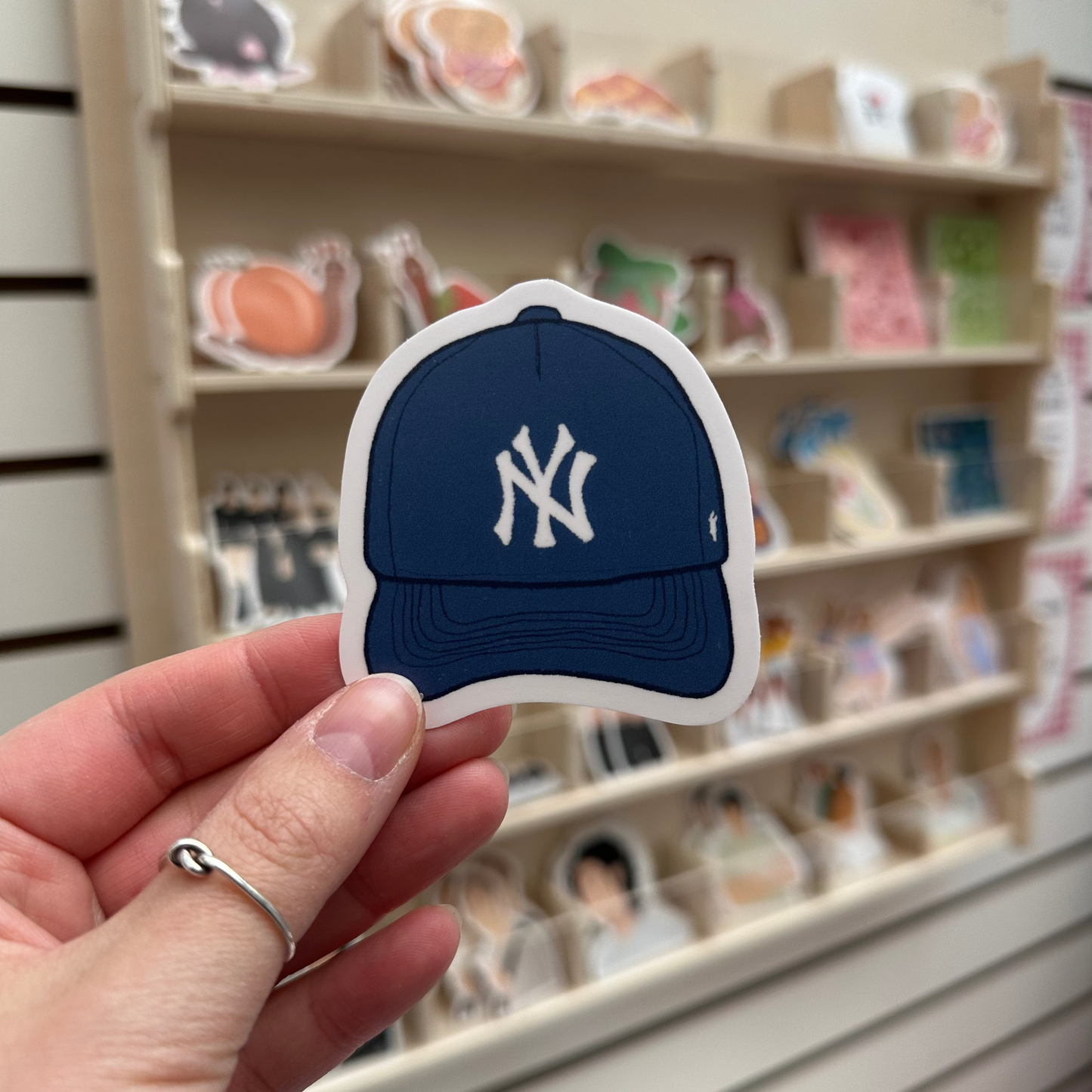 Yankees Cap Sticker | Water Bottle & Laptop Sticker