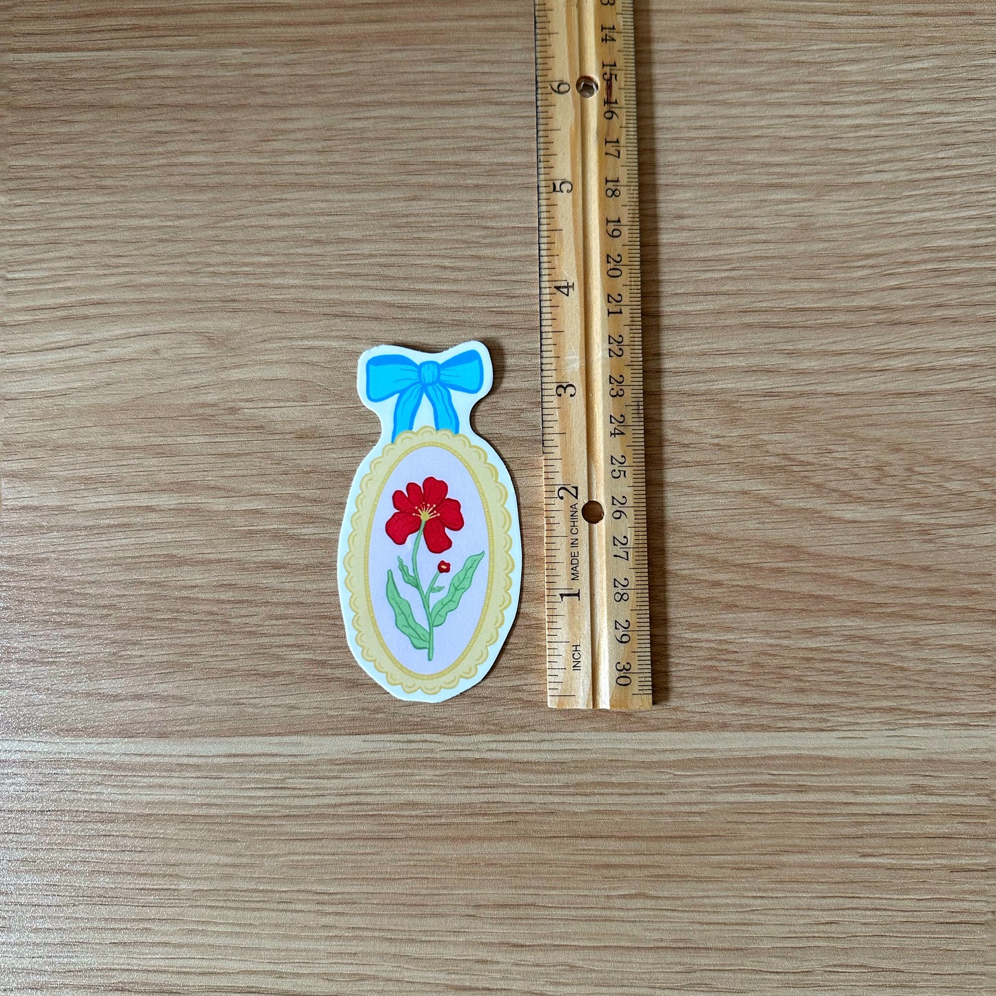 Framed Flower Sticker | Water Bottle & Laptop Sticker