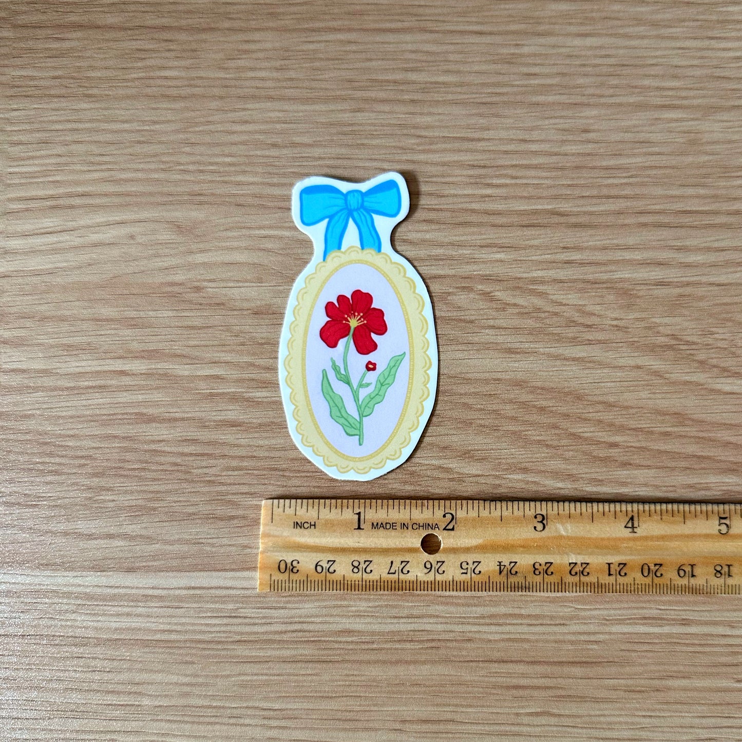 Framed Flower Sticker | Water Bottle & Laptop Sticker