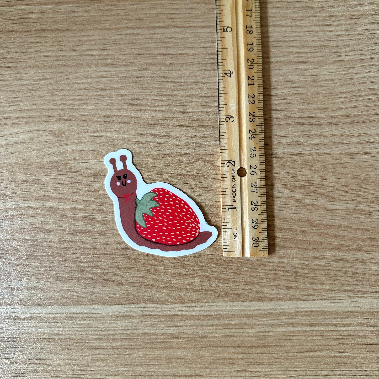 Strawberry Snail Sticker | Water Bottle & Laptop Sticker