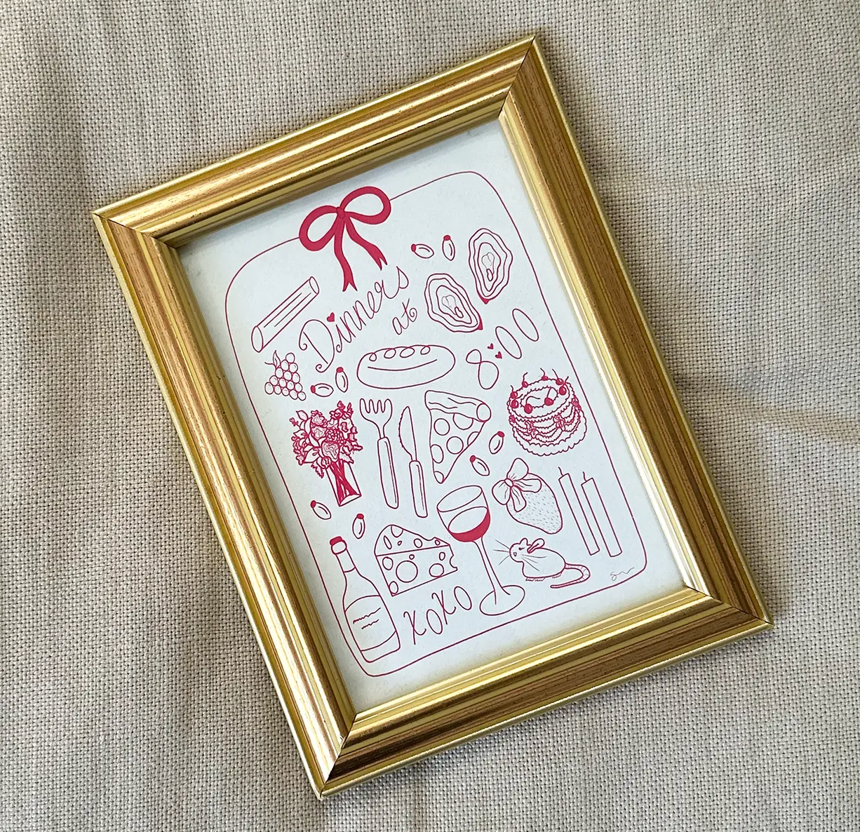 Girl Dinner Print