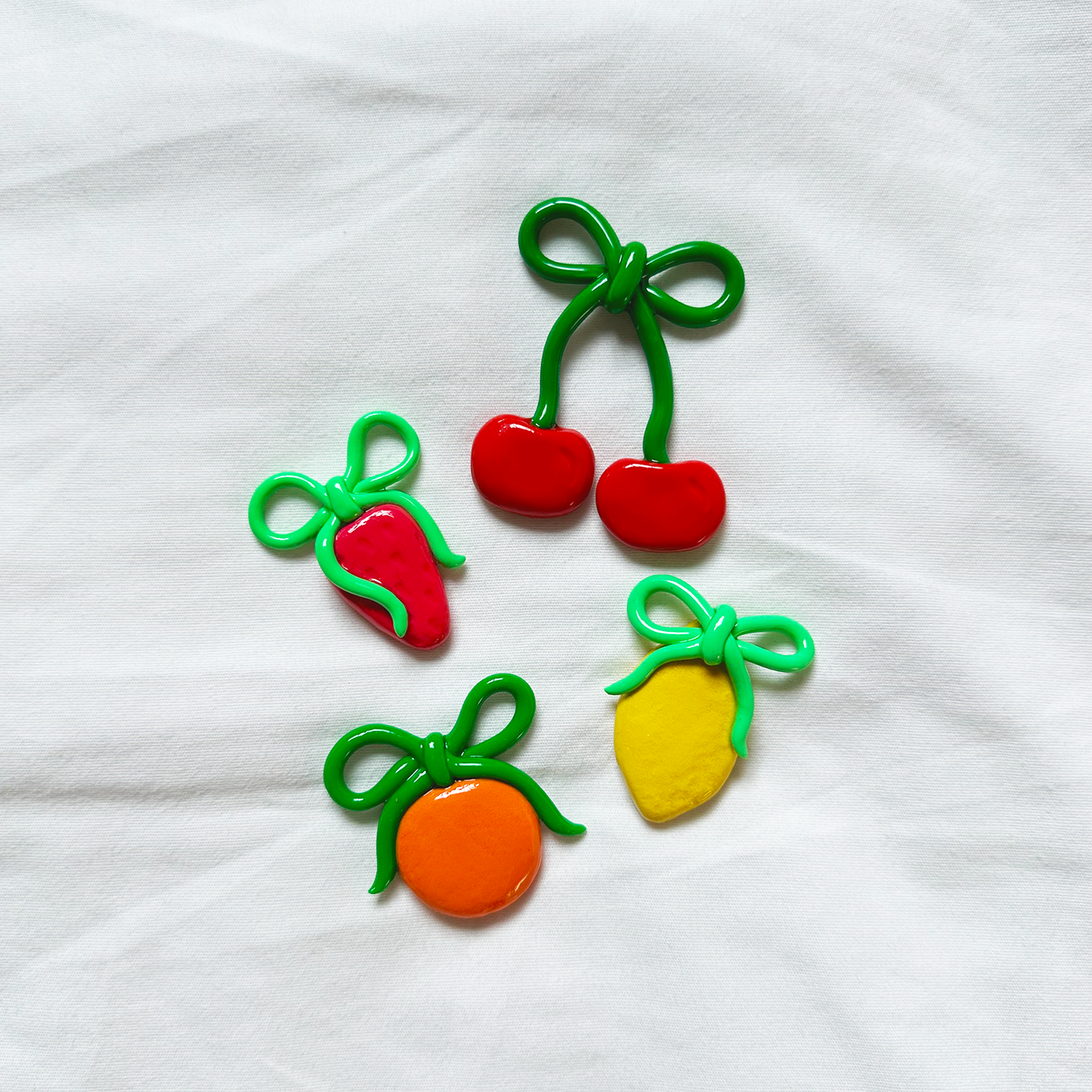 Handmade Fruit Bow Fridge Magnets