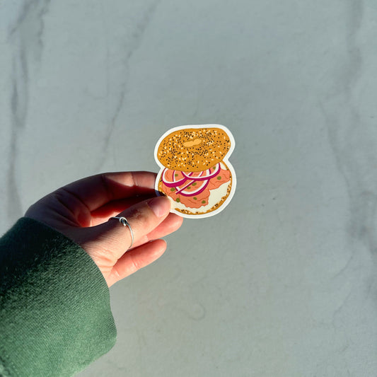 Bagel Sticker | Water Bottle & Laptop Sticker