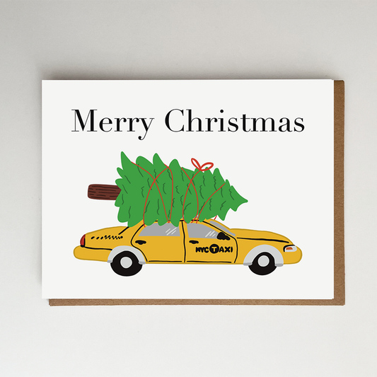 NYC Christmas Taxi Card