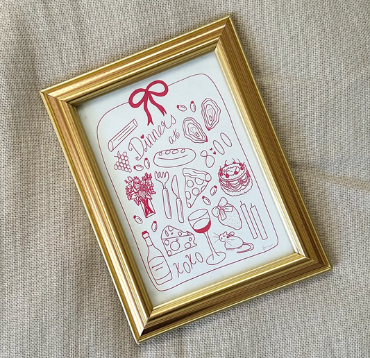 Girl Dinner Print
