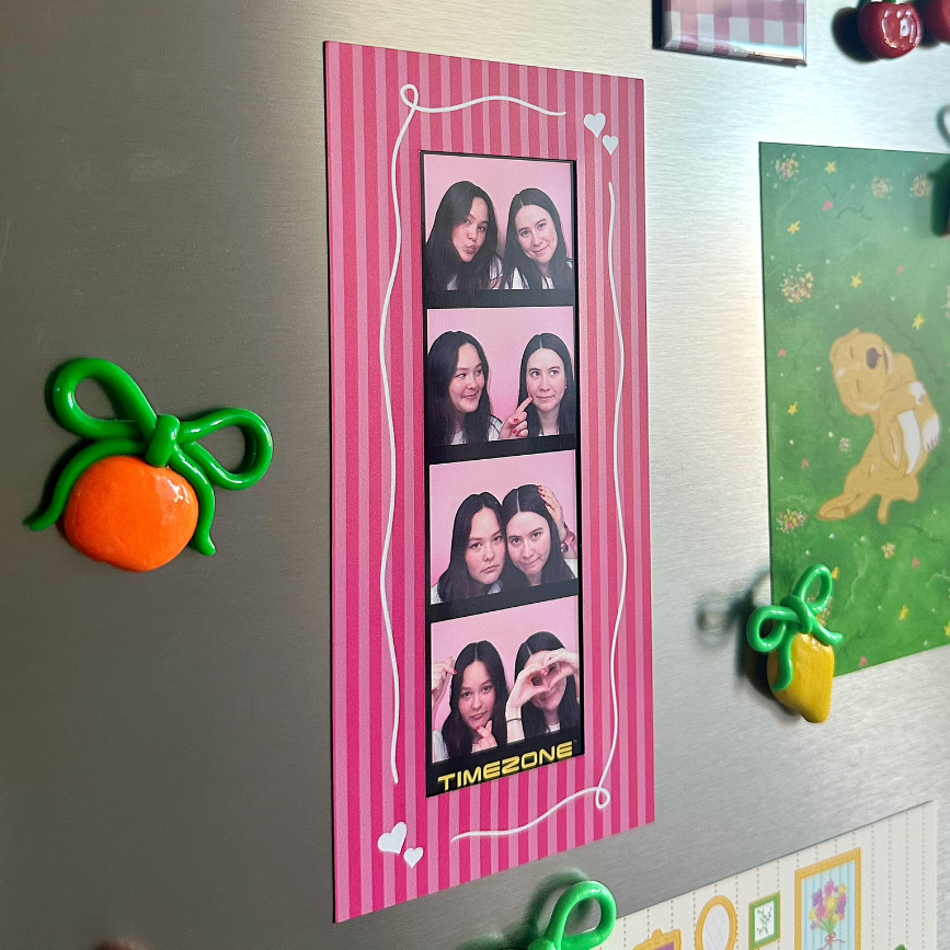 Pink Stripes Magnetic Frame