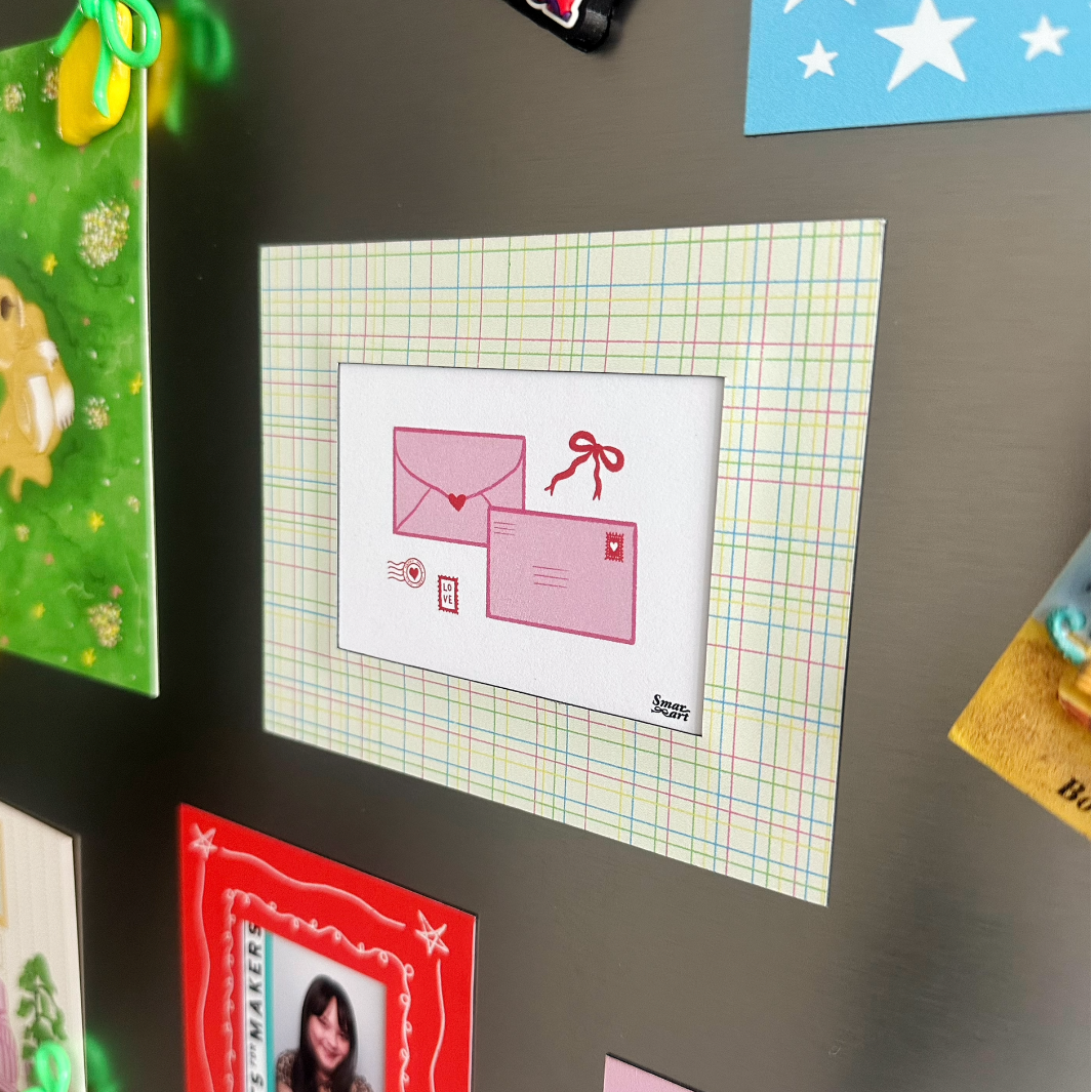 Rainbow Plaid Magnetic Frame