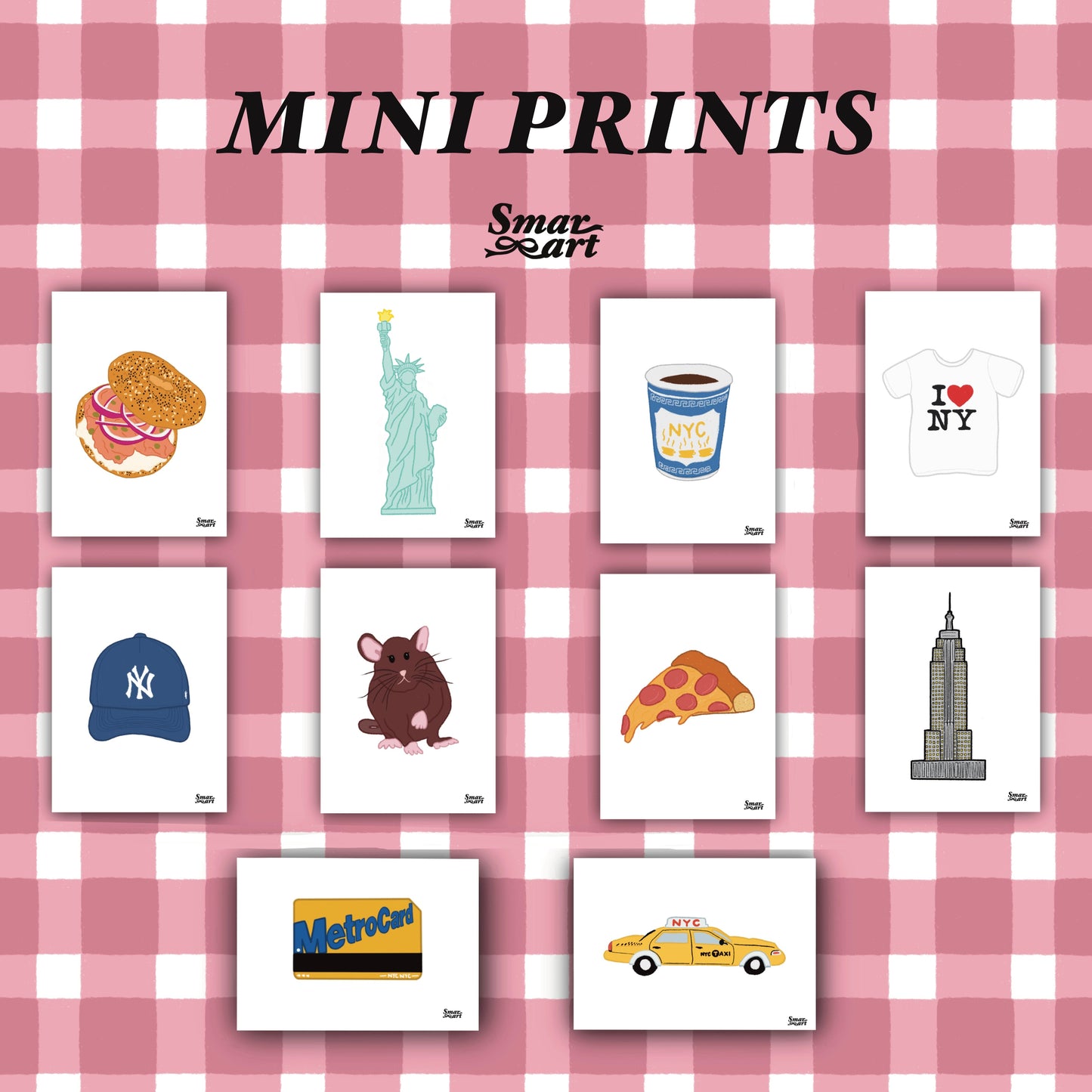 NYC Mini Prints (Pack of 10)