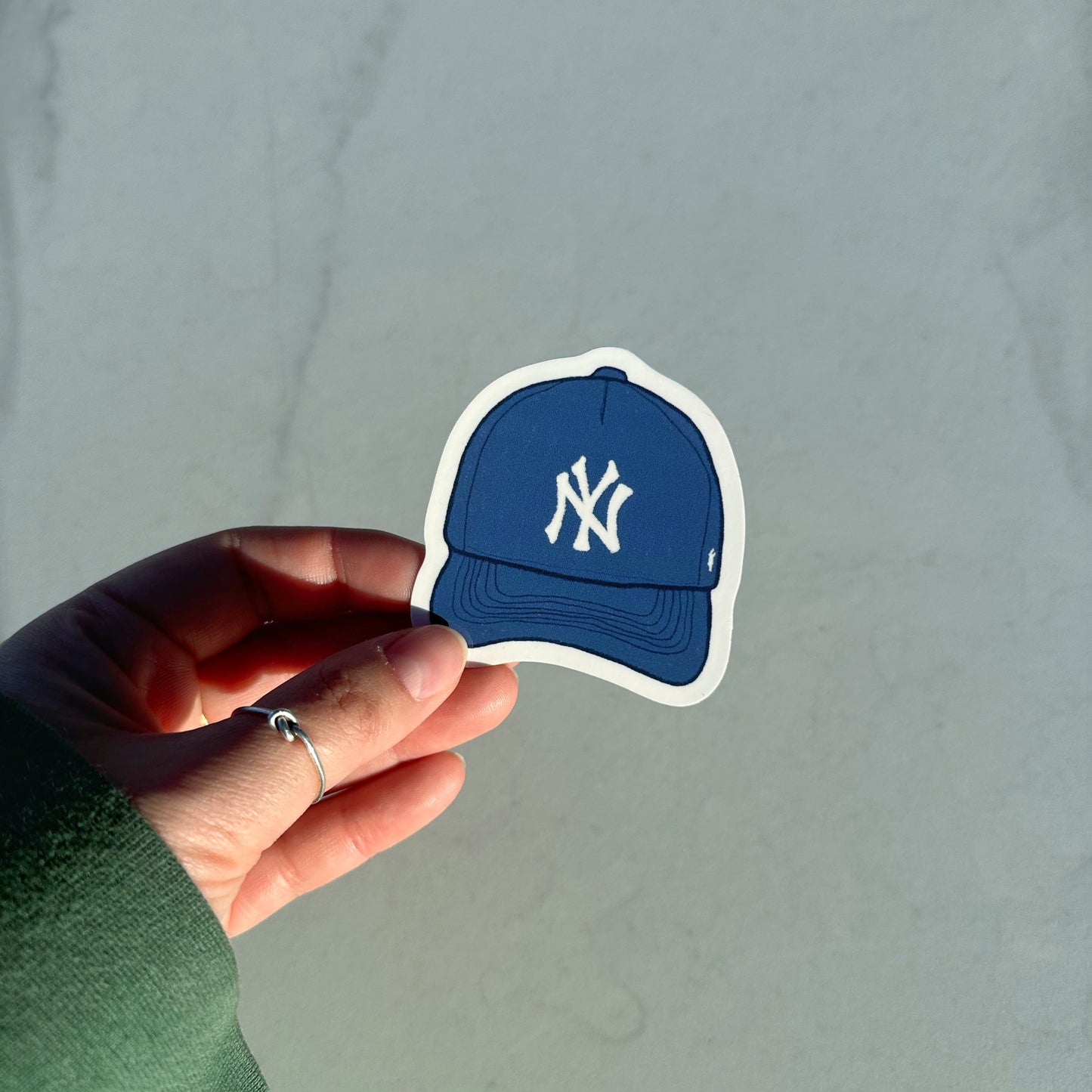Yankees Cap Sticker | Water Bottle & Laptop Sticker