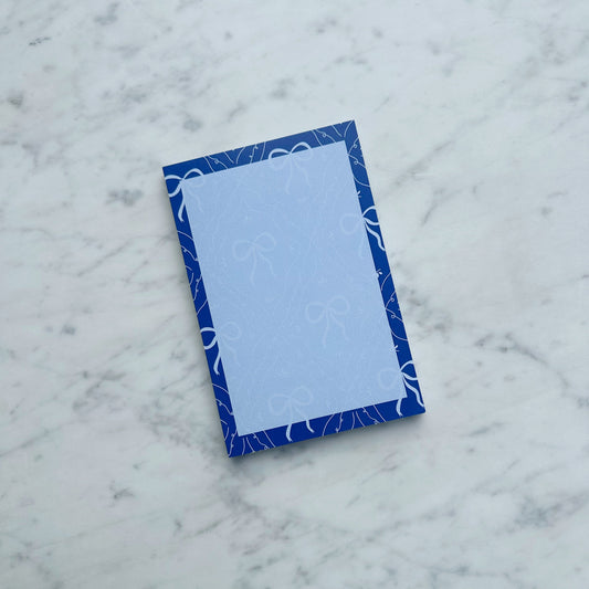 Blue Bows Notepad