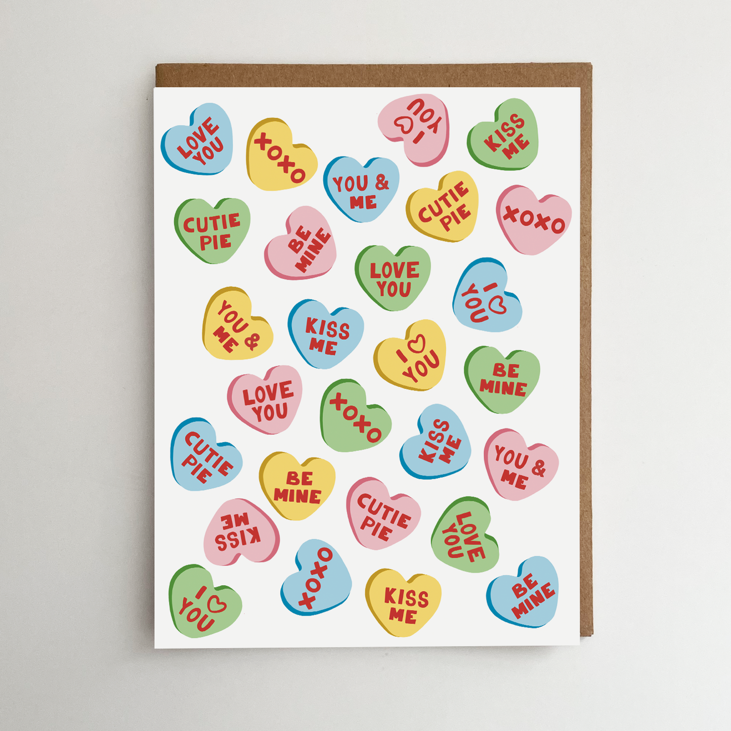 Sweet Hearts Candy Valentine's Day Card