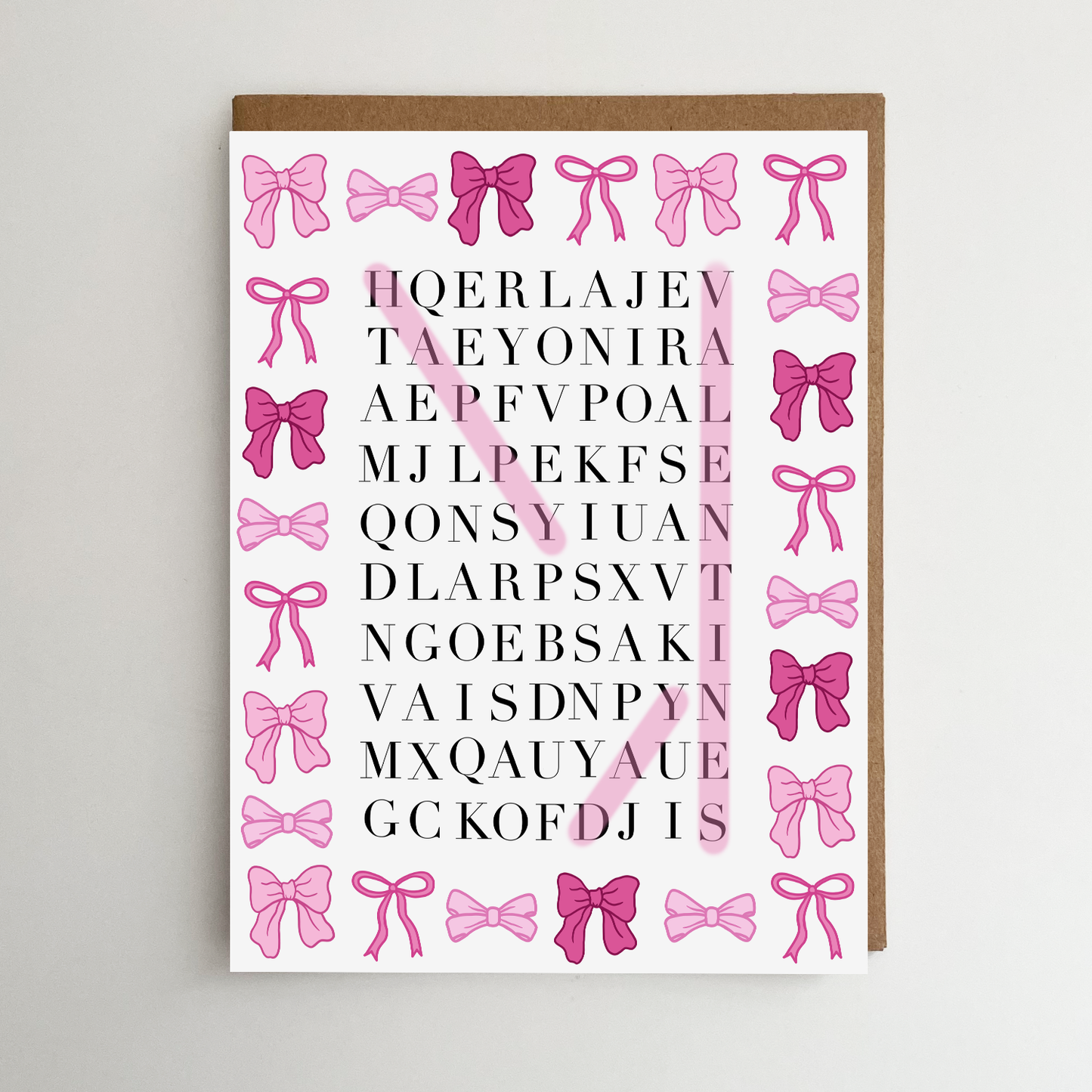Happy Valentine's Day Word Search Card