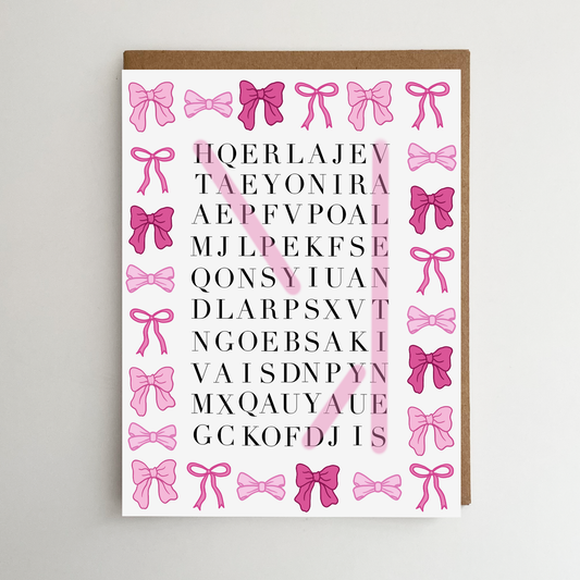 Happy Valentine's Day Word Search Card