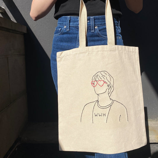 Jin Hand Embroidered Tote Bag